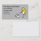 Cute Dog Walking Visitekaartjes (Voorkant / Achterkant)
