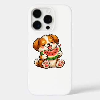 Cute Dog Watermelon iPhone 16 Pro Hoesje
