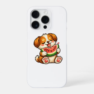 Cute Dog Watermelon iPhone 16 Pro Hoesje