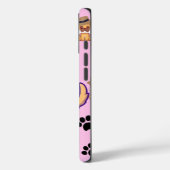 Cute Dog with Hat & Paw Pattern Case-Mate iPhone Case (Achterkant / Links)