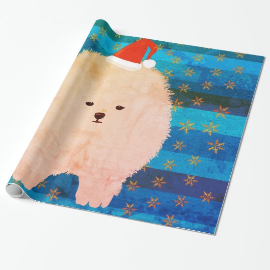 Cute Dog Wrapping Paper Cadeaupapier (Uitgerold)
