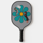 Cute Dogs and flower Pickleball Paddle (Achterkant)