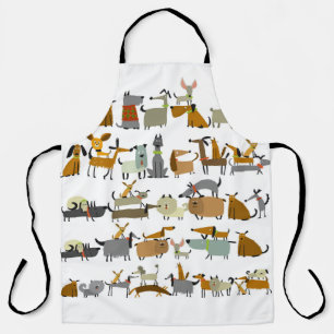 Cute dogs collectie, schets afbeelding schort