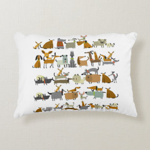Cute dogs collectie, schets illustratie accent kussen