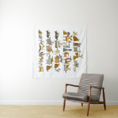 Cute dogs collection, sketch vintage illustration wandkleed (In Situ (horizontaal))