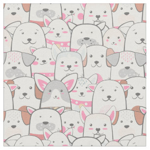 Cute Dogs Fabric Stof