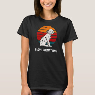 Cute Dogs I Love Dalmatians Sunset Mannen Wom T-shirt