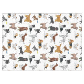 Cute Dogs Illustrations Pattern Tablecloth Tafelkleed (Voorkant (Horizontaal))