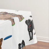 Cute Dogs Illustrations Pattern Tablecloth Tafelkleed (Voorbeeld)