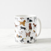 Cute Dogs Illustrator Pattern Koffiemok (Voorkant rechts)