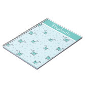 Cute Dogs Jouw naam Green Sketched Notitieboek (Linkerzijde)