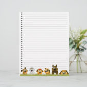 Cute Dogs Lined Letterhead (Staand voorkant)