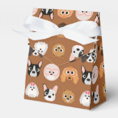 Cute Dogs on Brown Bedankdoosjes (Voorkant Zijde)