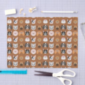Cute Dogs on Brown Tissuepapier (Craft)