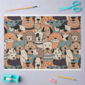 Cute Dogs Pattern #01 Tissuepapier (Craft)