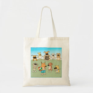 Cute Dogs Rule canvas tas