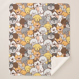 Cute Dogs Sherpa Blanket Deken