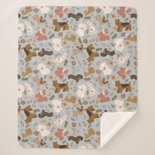 Cute Dogs Sherpa Blanket Sherpa Deken