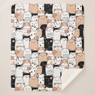 Cute Dogs Sherpa Blanket Sherpa Deken