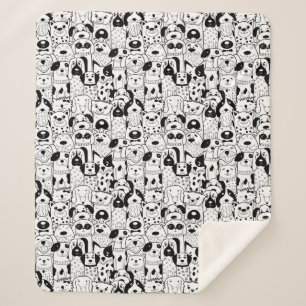 Cute Dogs Sherpa Blanket Sherpa Deken