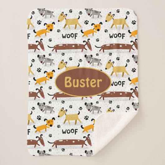 Cute Dogs Sherpa Dog Blanket Sherpa Deken (Voorkant)