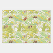Cute Dogs With Daisy Flowers Seamless Pattern Inpakpapier Vel (Voorkant 2)