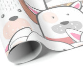 Cute Dogs Wrapping Paper Cadeaupapier (Rol Hoek)
