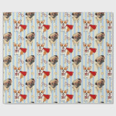 Cute Dogs Wrapping Paper Cadeaupapier (Vlak)