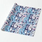 Cute Dogs Wrapping Paper Cadeaupapier (Uitgerold)