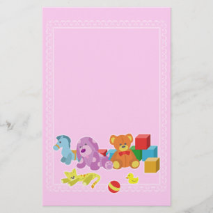 Cute Dolls (roze) Briefpapier