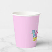 Cute Dolls (Roze) Paper Cup Papieren Bekers (Rechts)