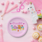 Cute Dolls (roze) Papieren Bordje (Feest)