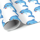 Cute dolphin cadeaupapier (Rol Hoek)