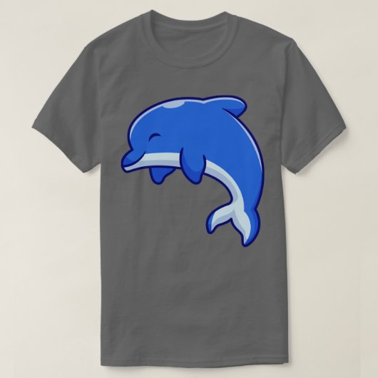 Cute Dolphin Cartoon T-shirt (Design voorkant)