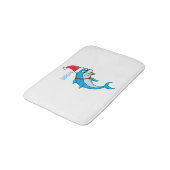 Cute dolphin met Santa hat cartoon Badmat (Gekanteld)