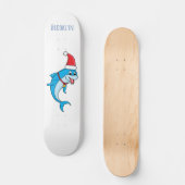 Cute dolphin met Santa hat cartoon Skateboard (Voorkant)