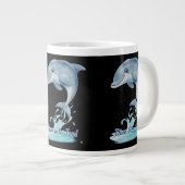 Cute Dolphin Mug – Dive into Joy | Retro Ocean Aes (Devant droit)