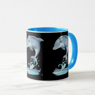 Cute Dolphin Mug – Dive into Joy | Retro Ocean Aes Mok