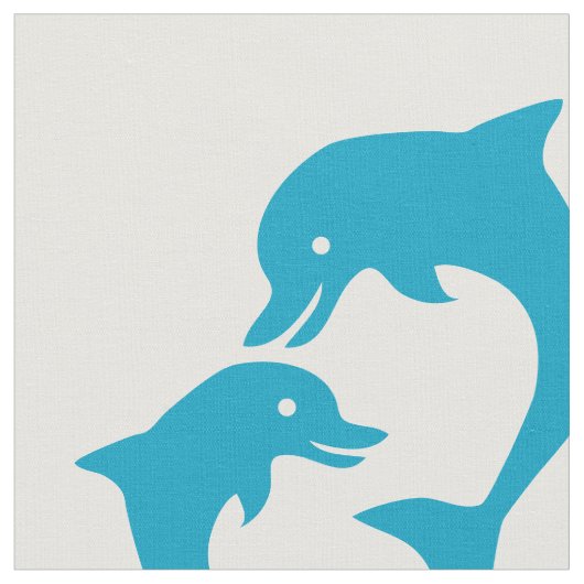 Cute Dolphin Pattern Stof (Close Up)