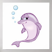 Cute Dolphin Poster (Voorkant)