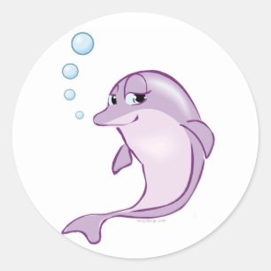 Cute Dolphin Ronde Sticker