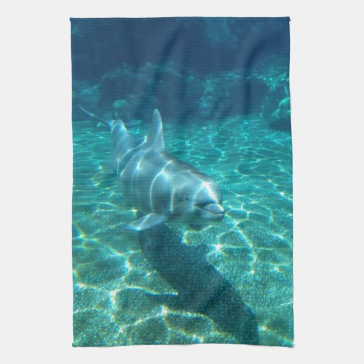 Cute Dolphin Theedoek (Verticaal)