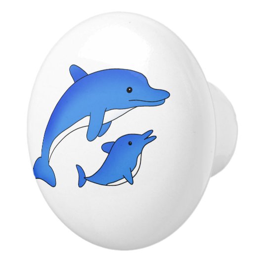 Cute Dolphins Nautical Beach House Keramische Knop (Rechts)