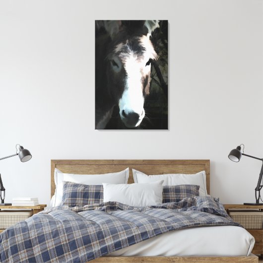 CUTE DONKEY CANVAS AFDRUK (Insitu (Slaapkamer))
