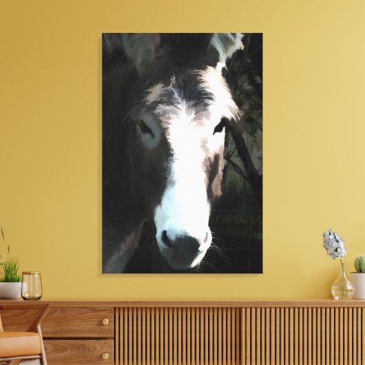 CUTE DONKEY CANVAS AFDRUK (Insitu (Woonkamer))