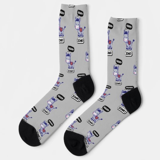 Cute Donkey Design Socks Sokken (Links)
