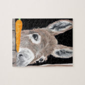 Cute Donkey en een wortel Legpuzzel (Horizontaal)