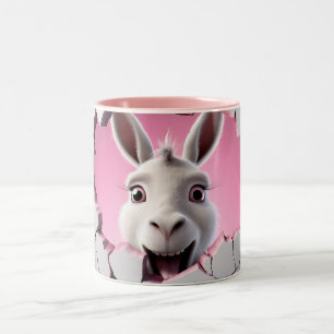 Cute Donkey Tweekleurige Koffiemok