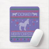 Cute Donkey Ugly Sweater Kerstfeestdag Winter Muismat (Met muis)