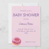 Cute Donut Baby shower Kaart (Achterkant)